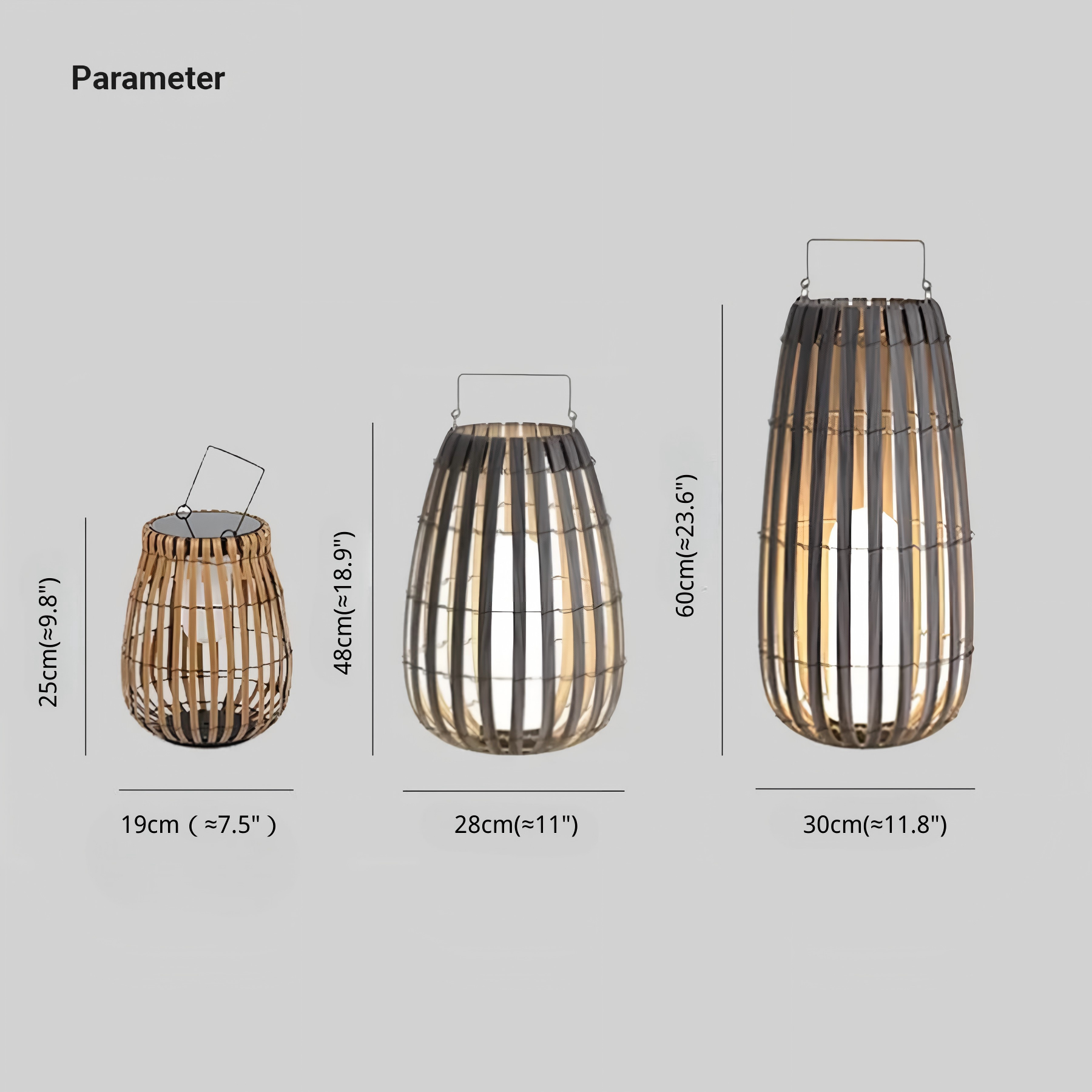 Ray Outdoor Floor Lamp Hardwired Solar Cage