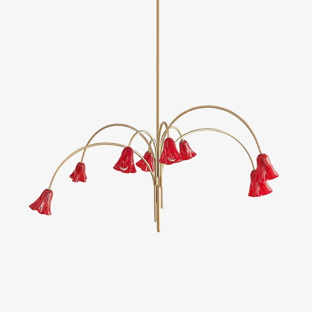 Musa Arched Arm Floral Chandelier Romantic Bedroom
