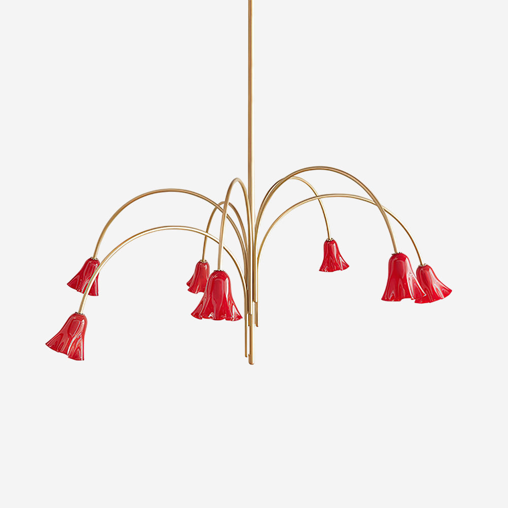 Musa Arched Arm Floral Chandelier Romantic Bedroom