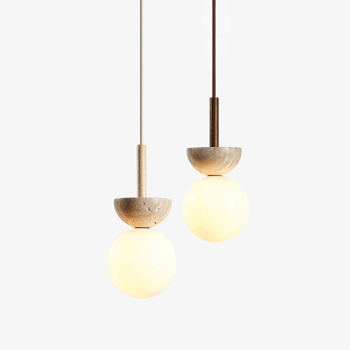 Duo Modern Wood Pendant Light