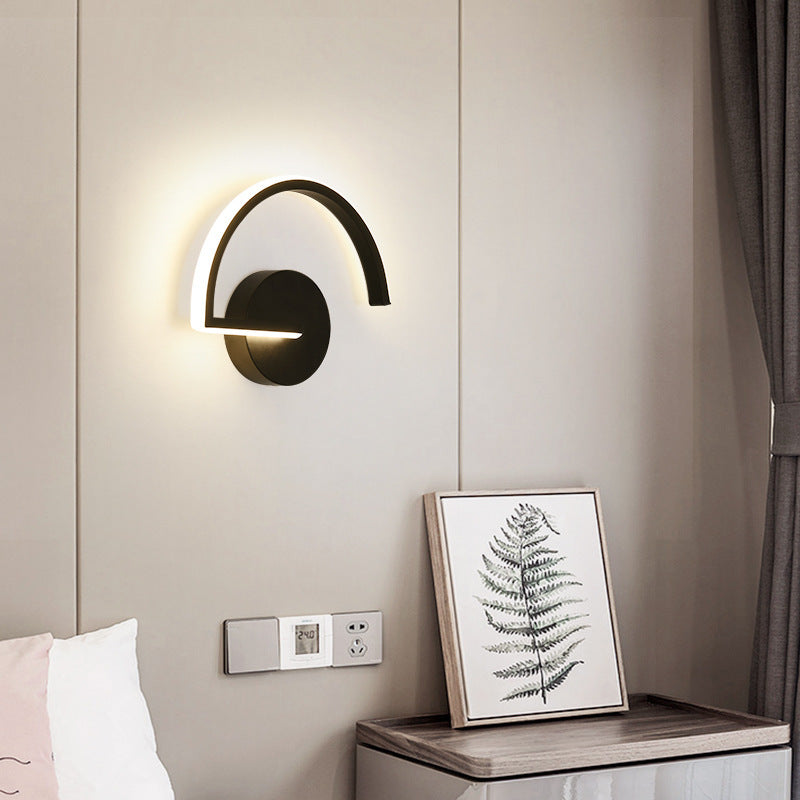 Arisha Minimalist Linear Semicircular Decor Wall Lamp - Letslighting