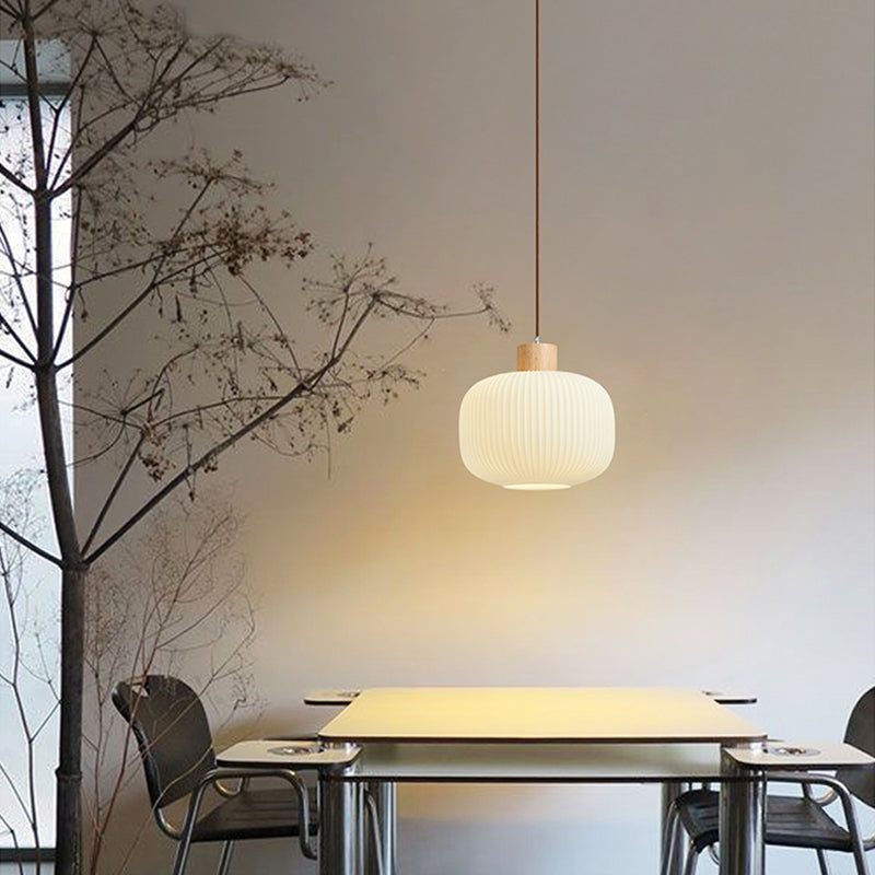 Muto Modern Wood Glass Pendant Light