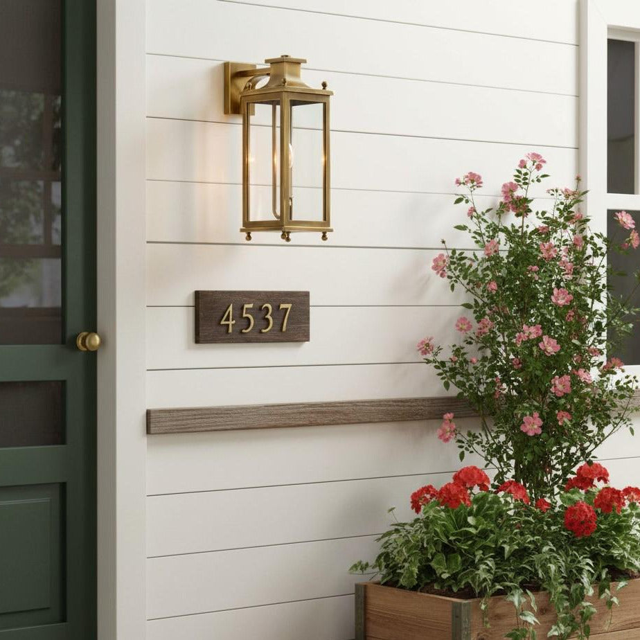 Guard Wall Lamp Brass Glass Outdoor