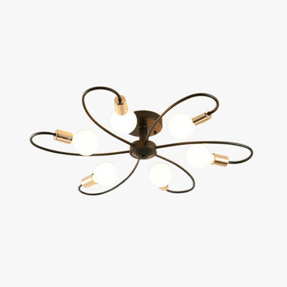 Valentina Modern Metal Flush Mount Ceiling Light