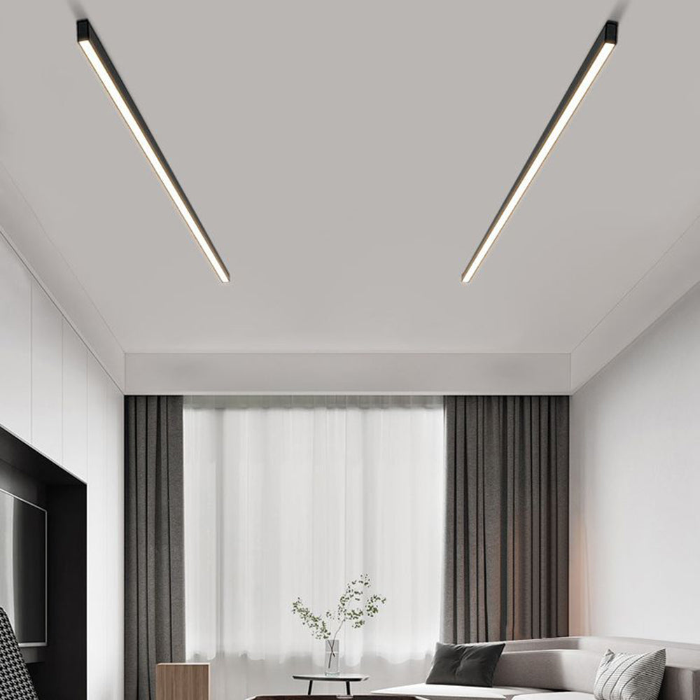 Edge Modern LED Linear Metal Flush Mount Ceiling Light