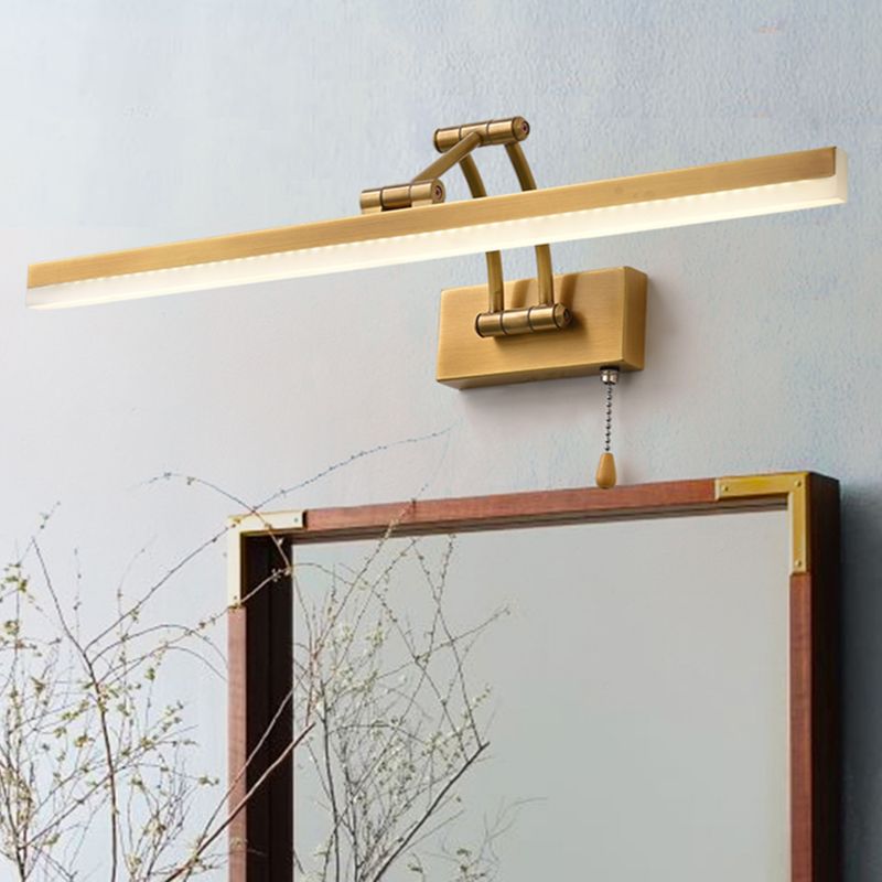 Arisha Linear Arc Light Poles Metal Vanity Wall Lamp