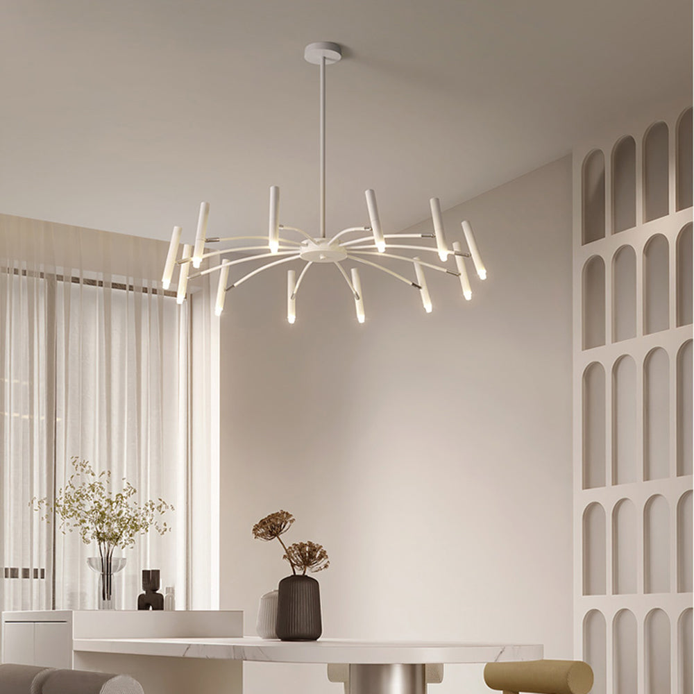 Arisha Modern Blown Linear Metal Chandelier
