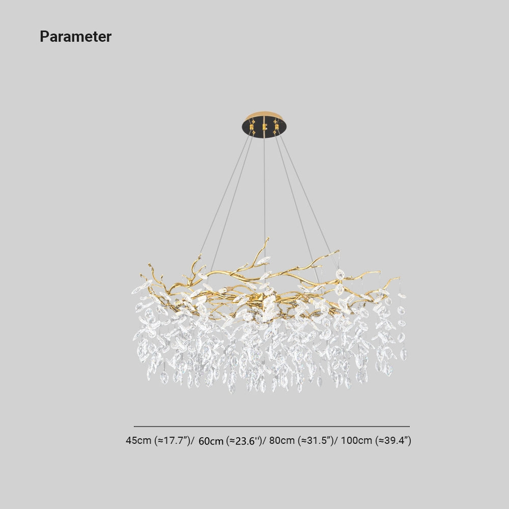 Kristy Contemporary Glass Crystal Chandelier