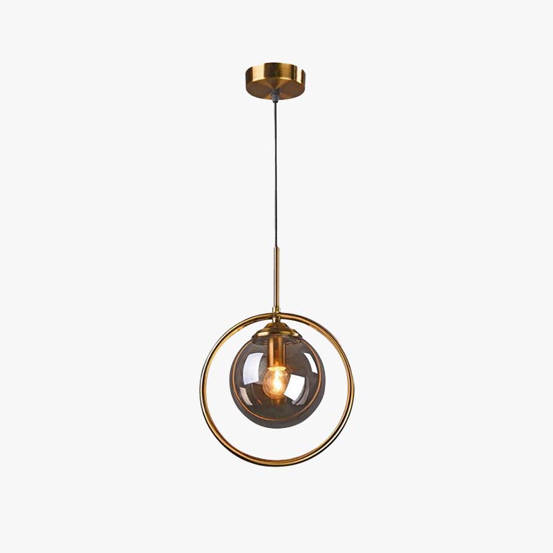 Valentina Luxury Global Glass Pendant Light Aith A Ring - Letslighting