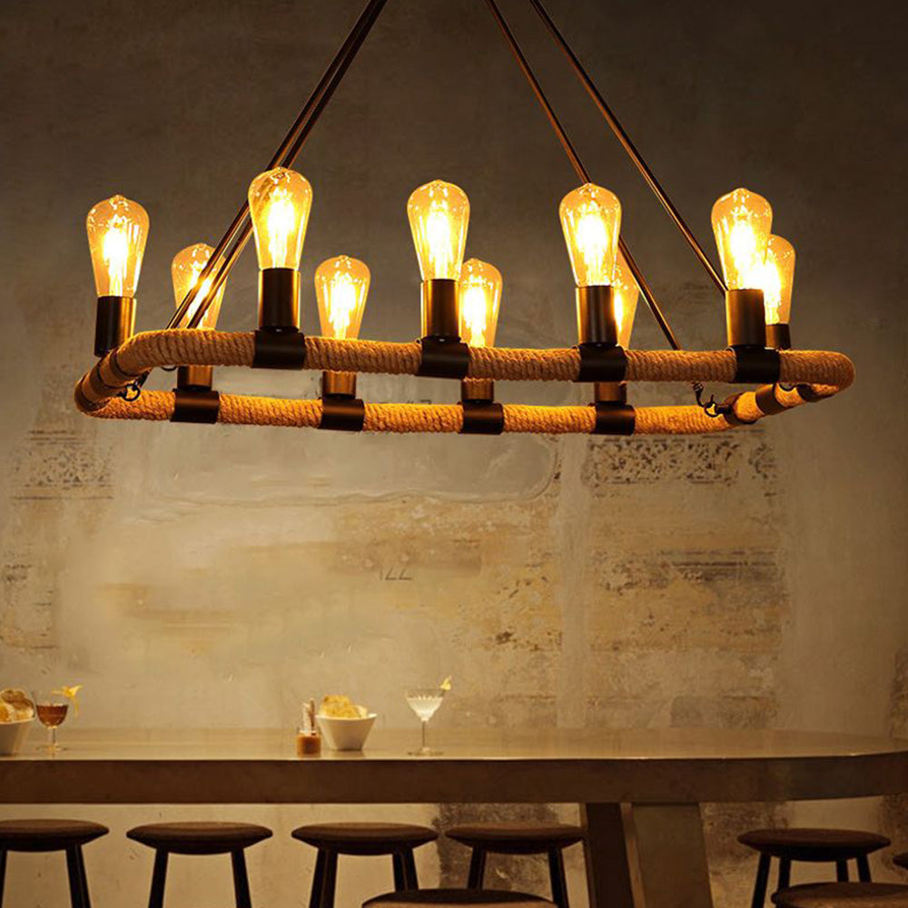 Epoch Retro Industrial Rope Pendant Light - Letslighting
