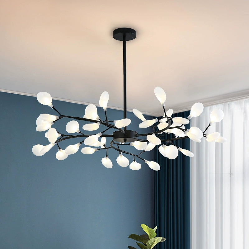 Olivia Unique Branch Firefly Art Deco Chandelier Living Room - Letslighting