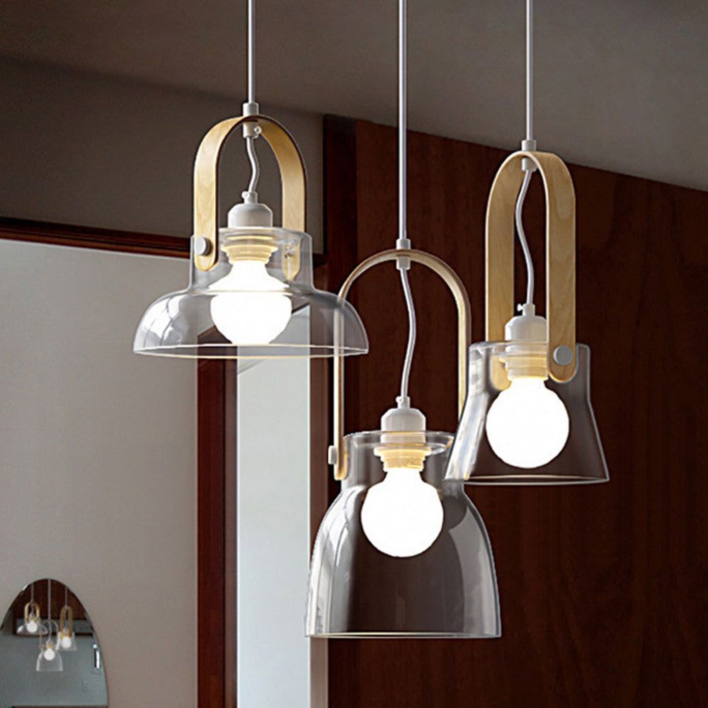Valentina Minimalist Bowl Shaped Glass Pendant Light