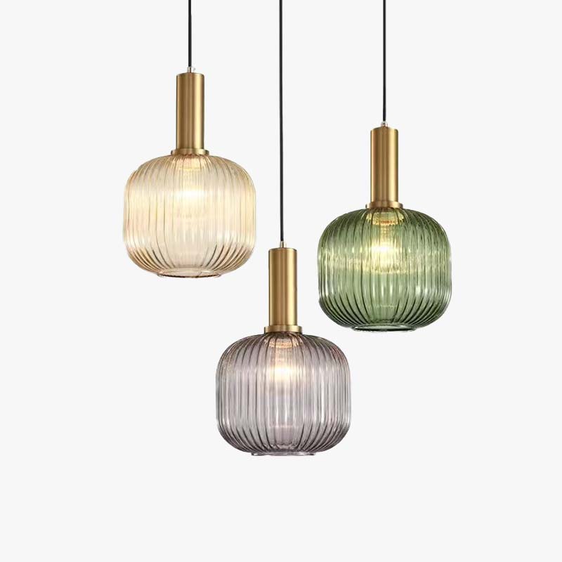 Valentina Pendant Light Crystal Moru Glass Cognac Kitchen Island