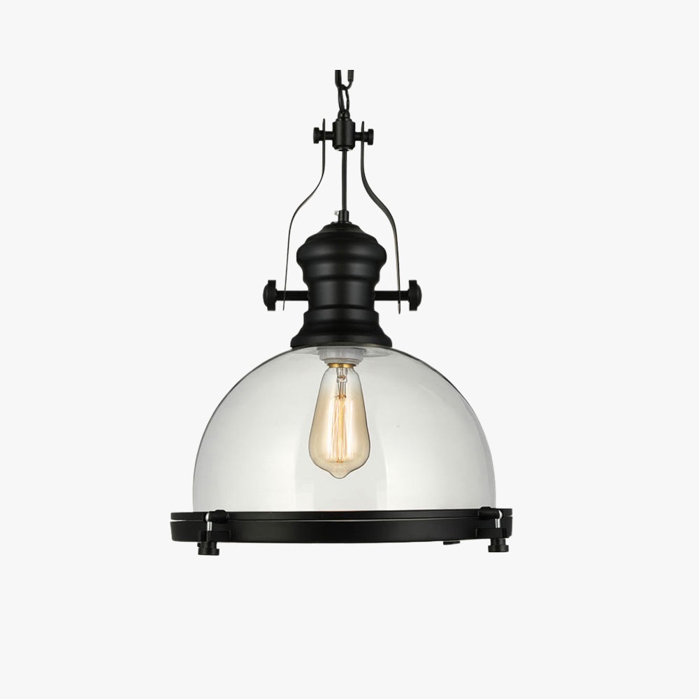 Silva Vintage Hemispherical Glass Pendant Light