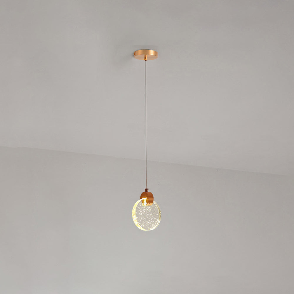 Kristy Minimalist Round Metal Crystal Chandelier