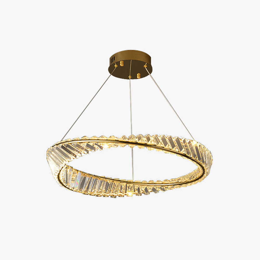 Kristy Modern Luxury Round Metal Glass Chandelier