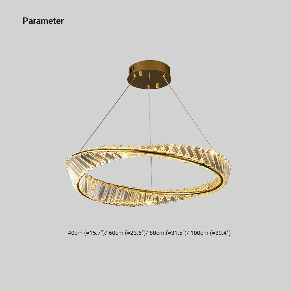 Kristy Modern Luxury Round Metal Glass Chandelier