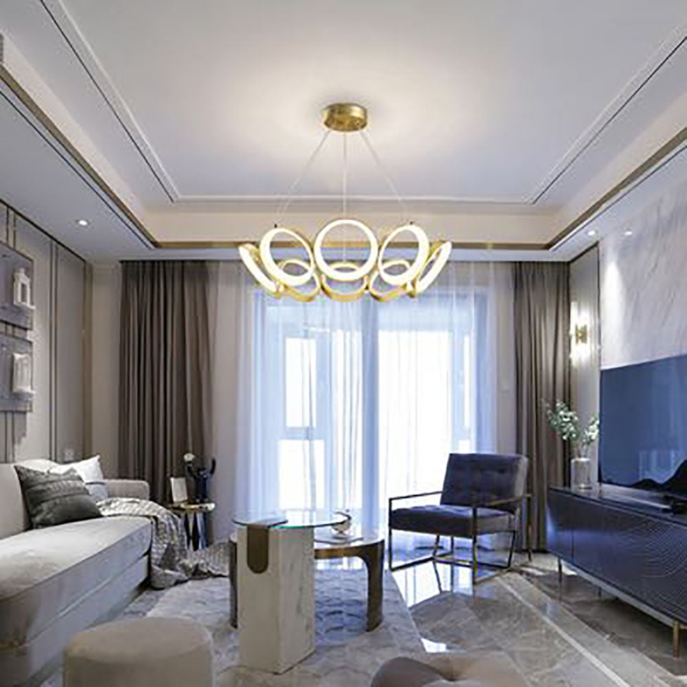 Arisha Luxury Ring Metal Pendant Light