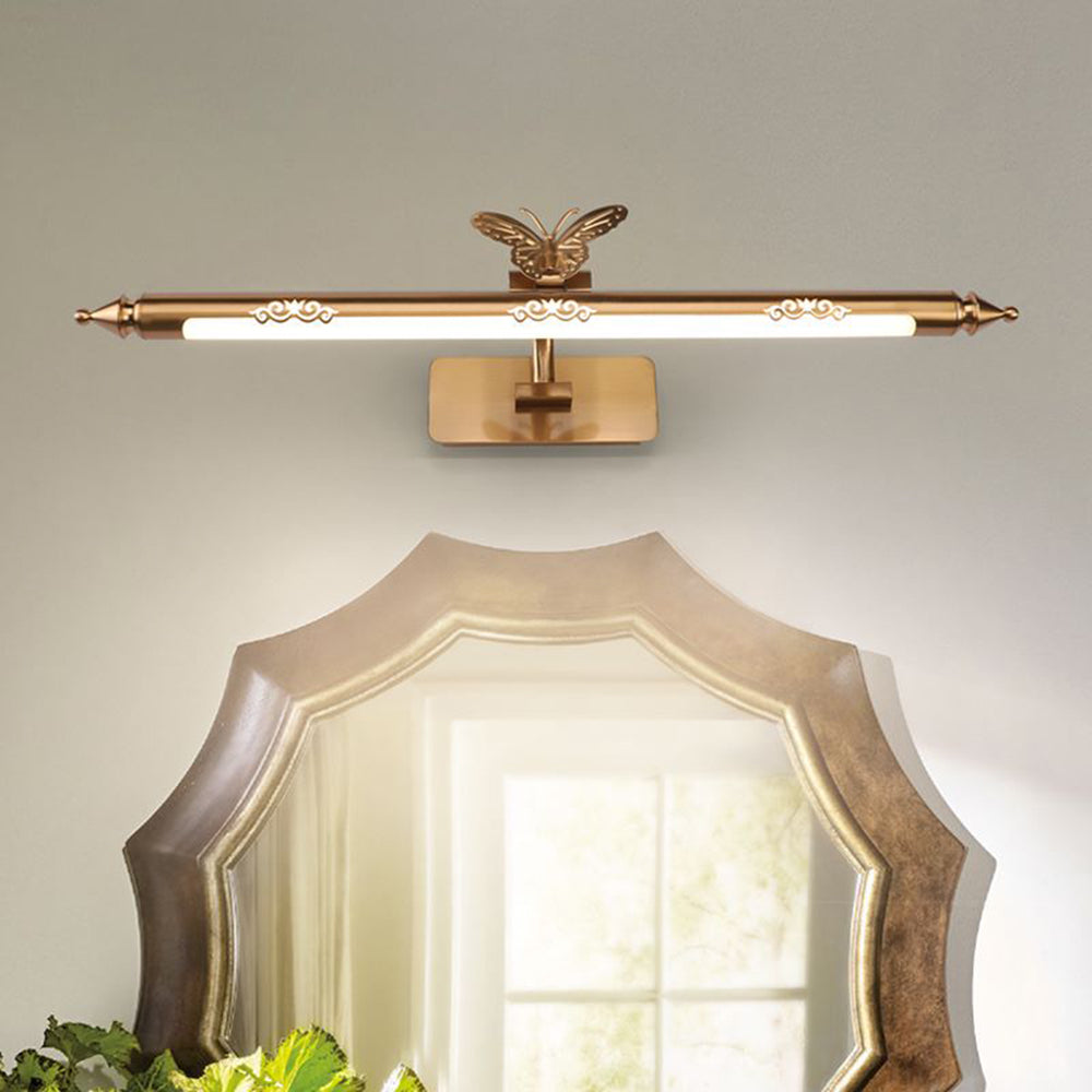 Arisha Retro Butterfly Metal Acrylic Wall Lamp Champagne