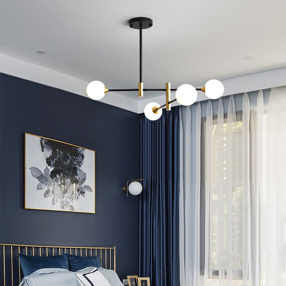 Valentina Nordic Spherical Bubble Metal Glass Chandelier