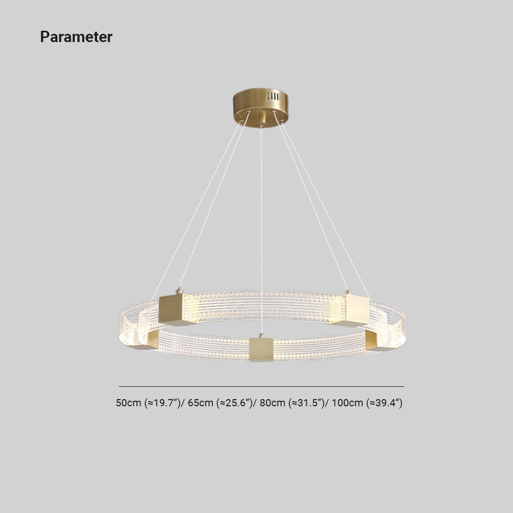 Arisha Modern Round Oval Acrylic Metal Pendant Light