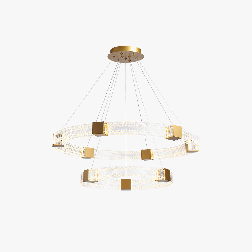 Arisha Modern Round Oval Acrylic Metal Pendant Light