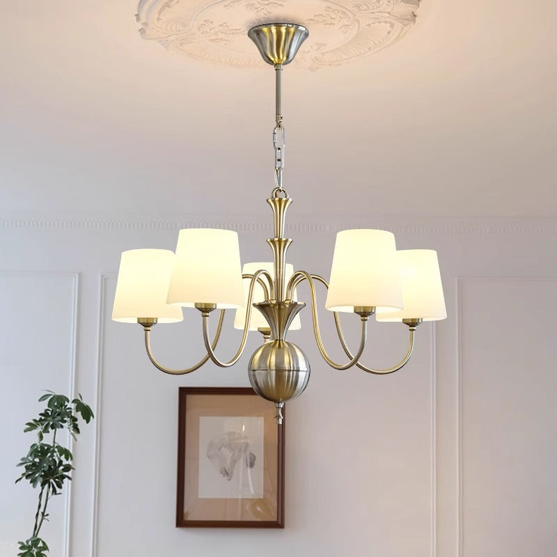 Silva Vintage Glass Chandelier Study Bedroom - Letslighting