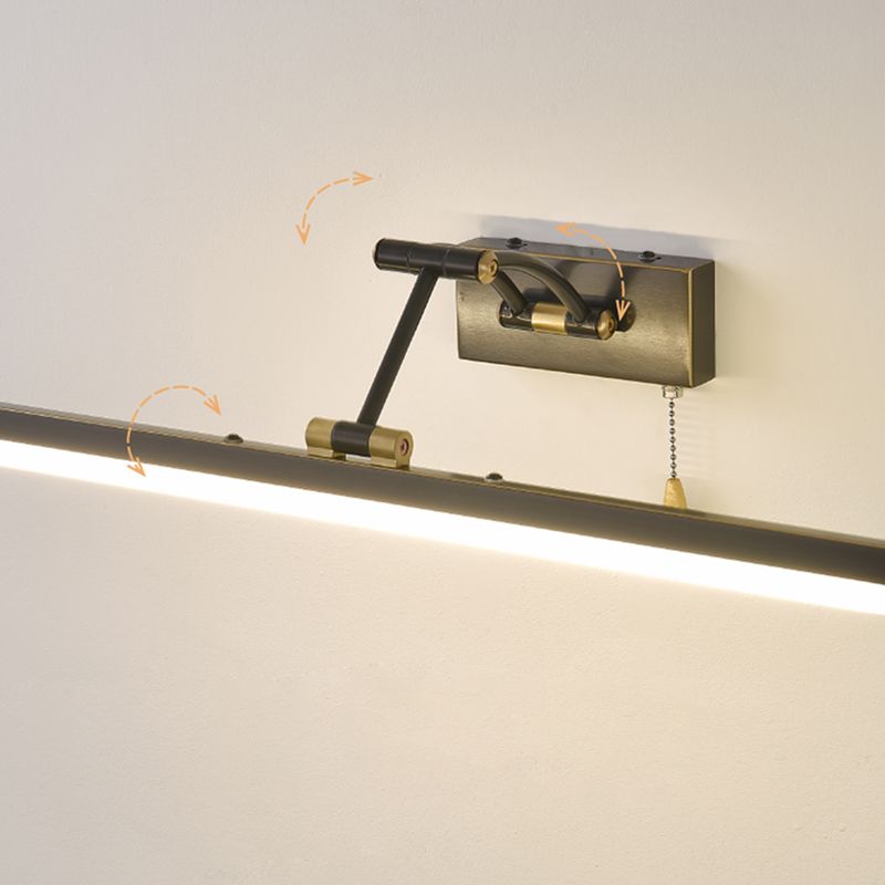 Arisha Linear Arc Light Poles Metal Vanity Wall Lamp