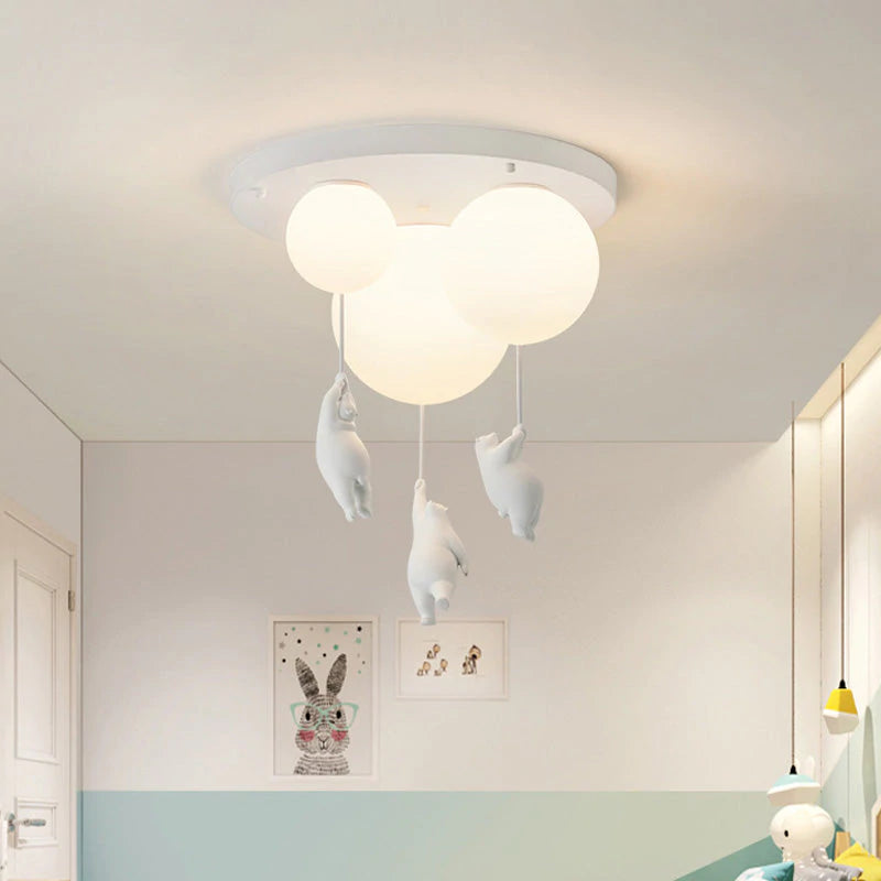 Aria Bear Balloon LED Children Flush Mount Ceiling Light 3 Style - Letslighting