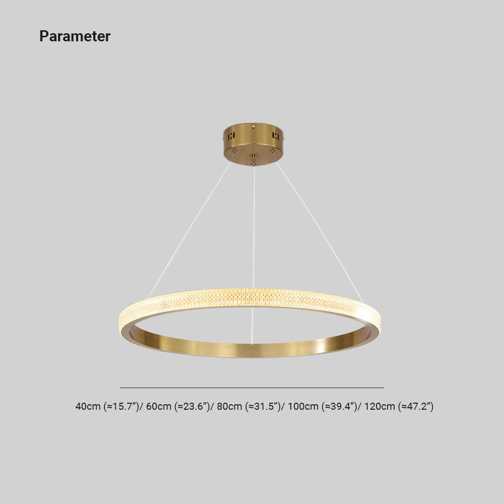Kristy Modern Ring Metal Arcylic LED Pendant Light - Letslighting