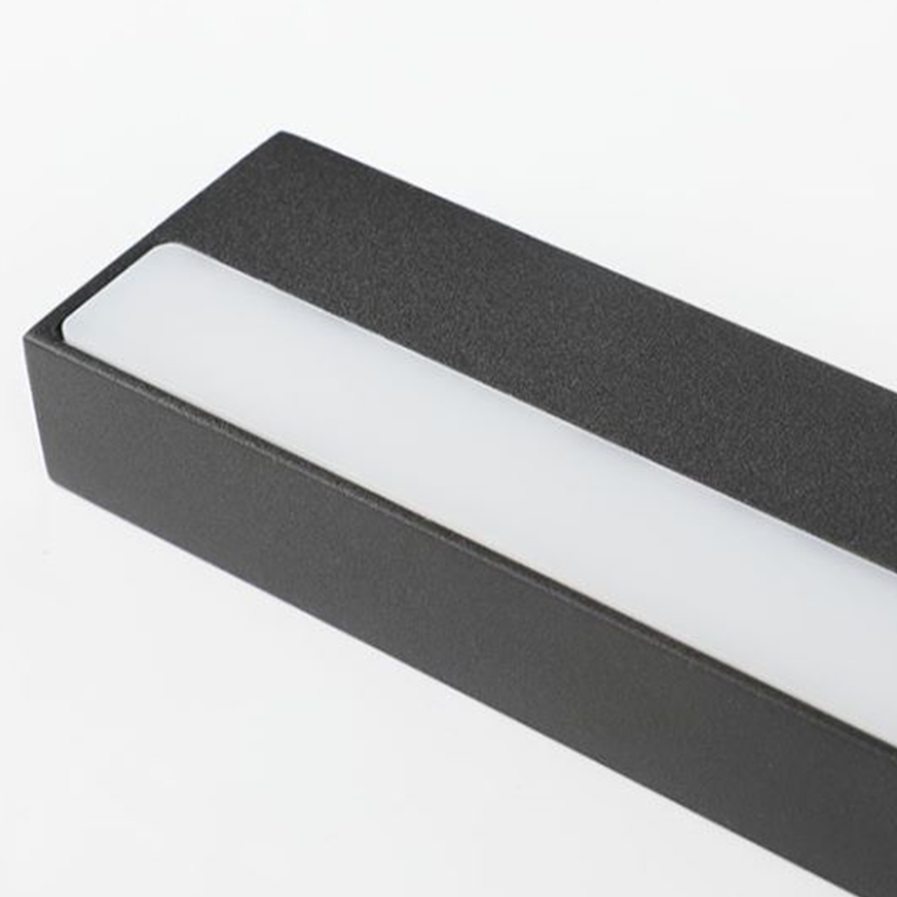 Arisha Modern Rectangular Linear Mirror Front Wall Lamp Metal