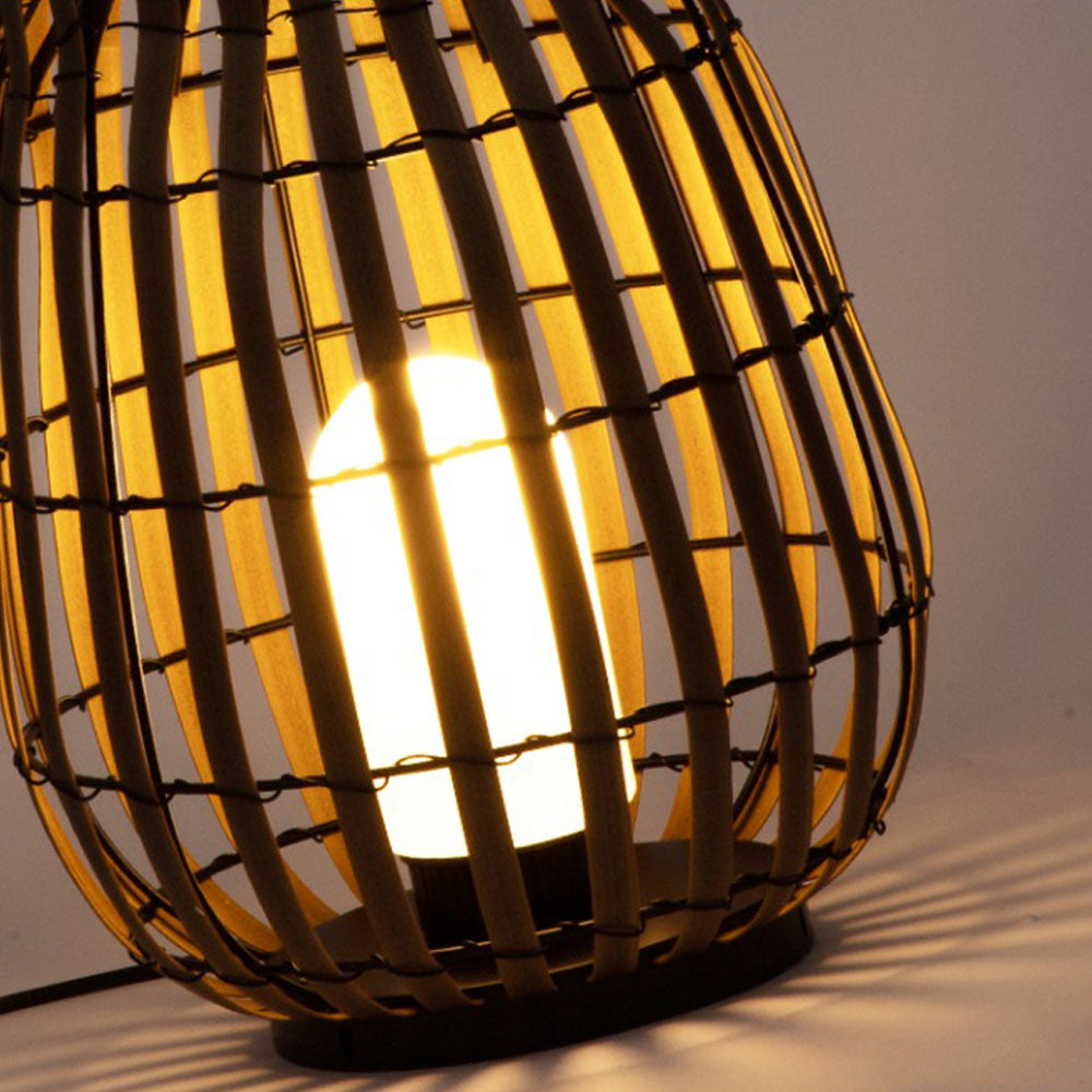 Ray Outdoor Floor Lamp Hardwired Solar Metal Cage