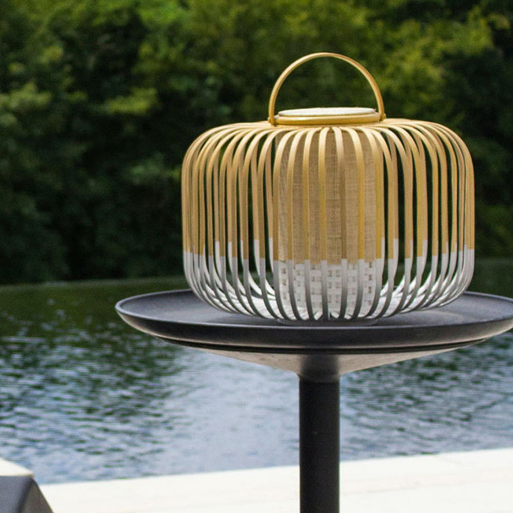 Ritta Lantern Bamboo Acrylic Outdoor Floor Lamp - Letslighting