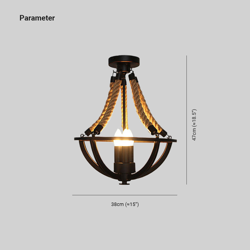 Epoch Vintage Rustic Swag Pendant Light