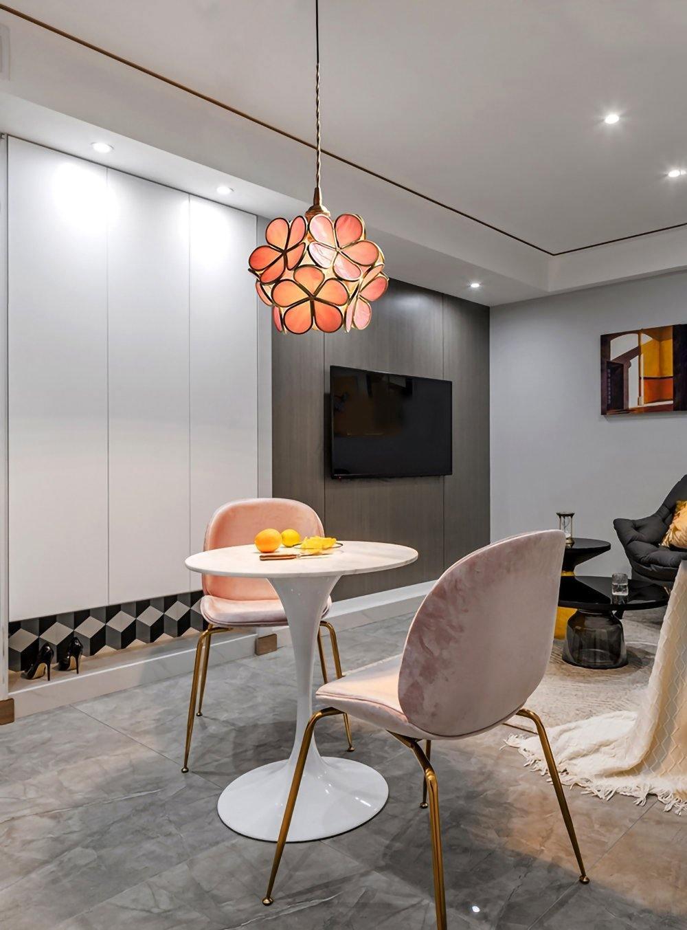 Lustra Pendant Lamp Glass Petal Shaped Kitchen - Letslighting