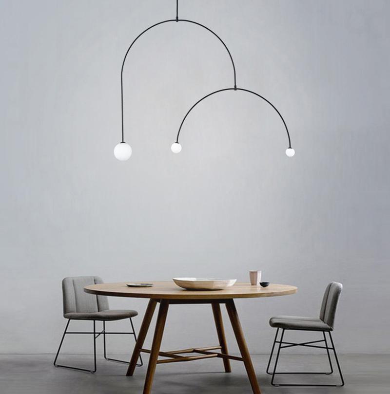 Lustra Chandelier Mobile Black Minimalist - Letslighting