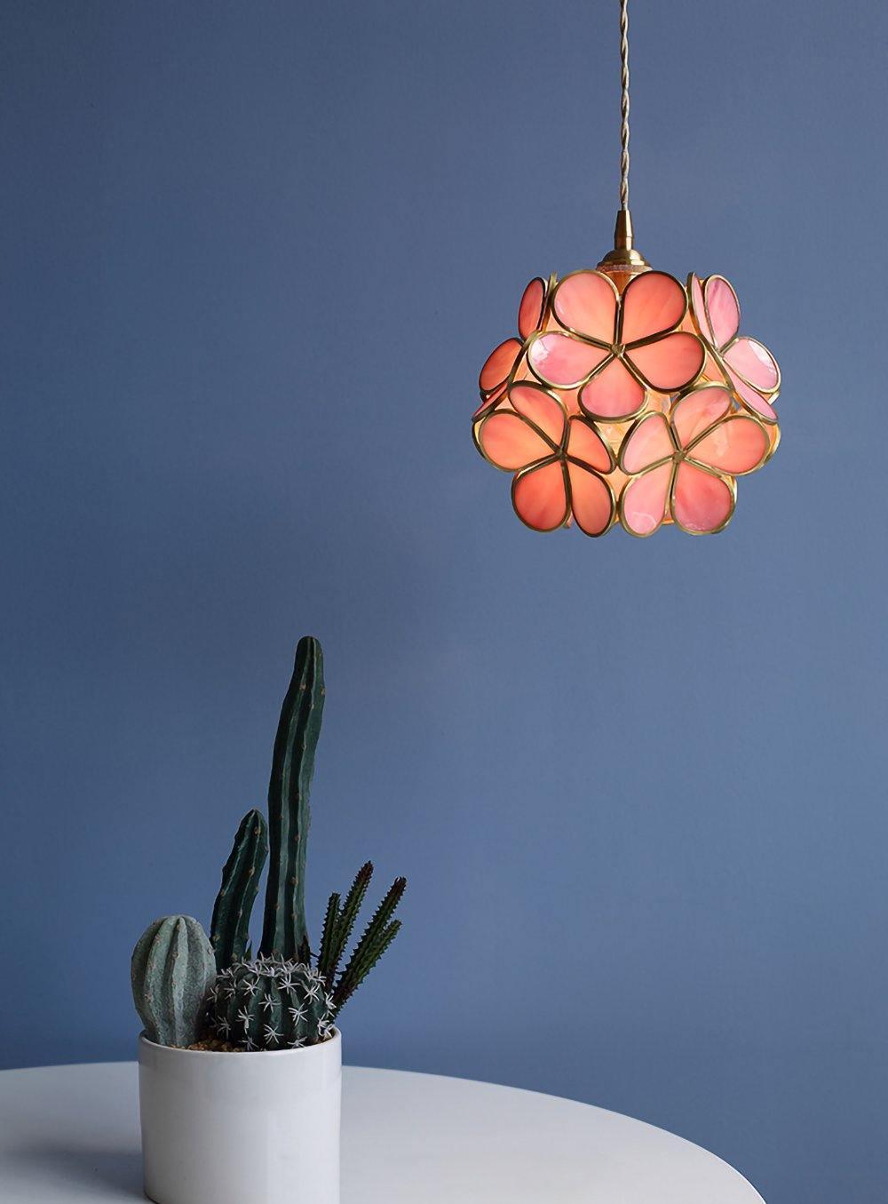 Lustra Pendant Lamp Glass Petal Shaped Kitchen - Letslighting