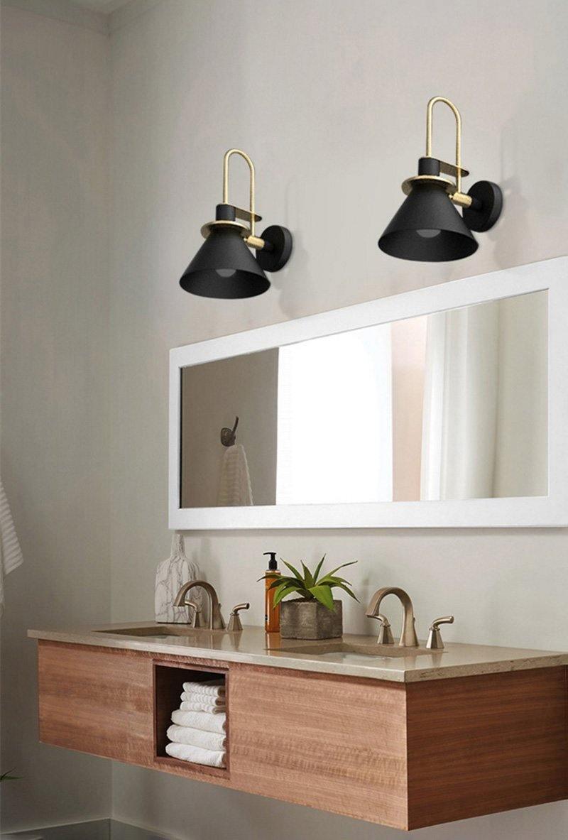 Lustra Wall Lamp Black Gold Minimalist - Letslighting
