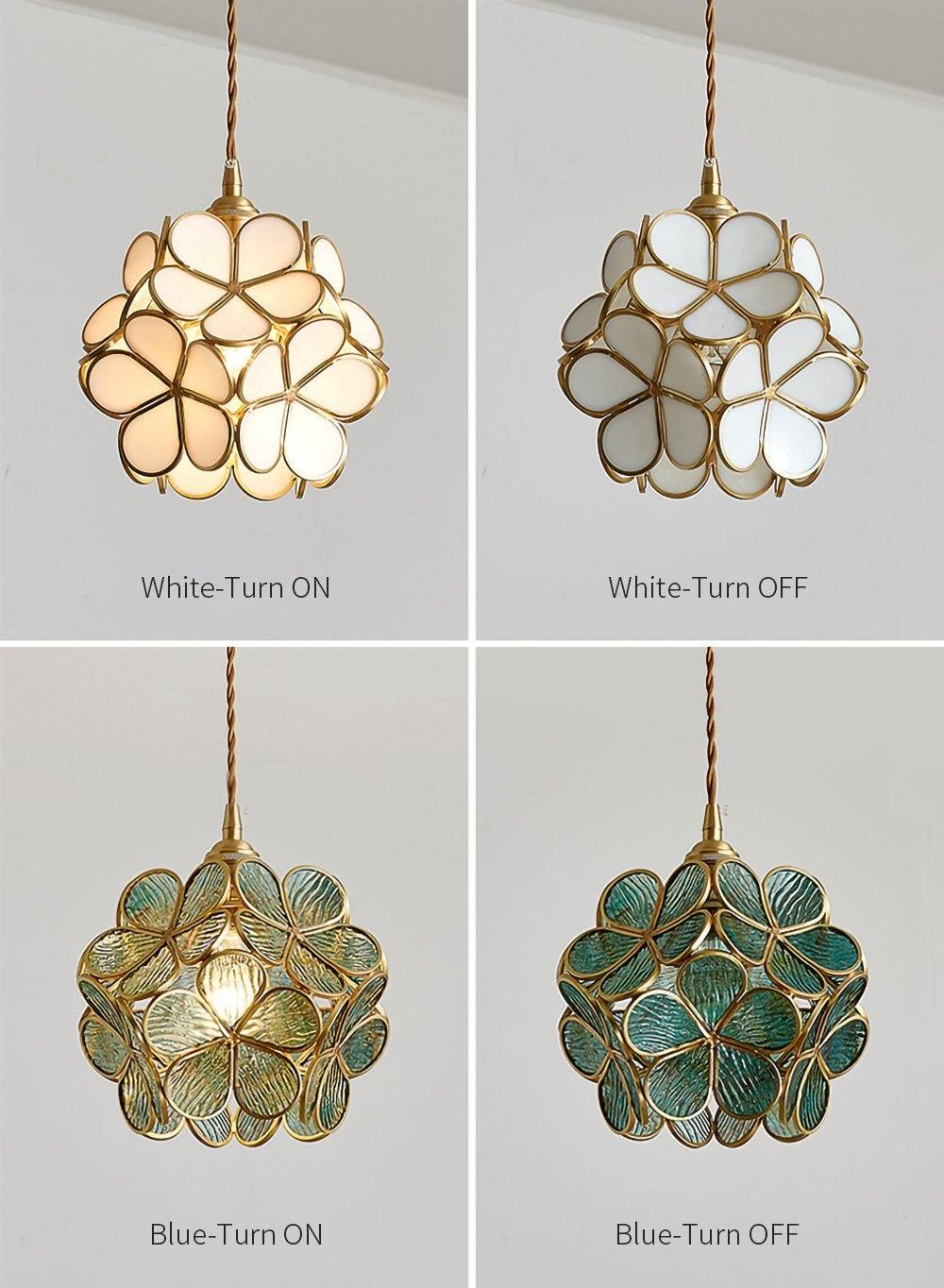 Lustra Pendant Lamp Glass Petal Shaped Kitchen - Letslighting