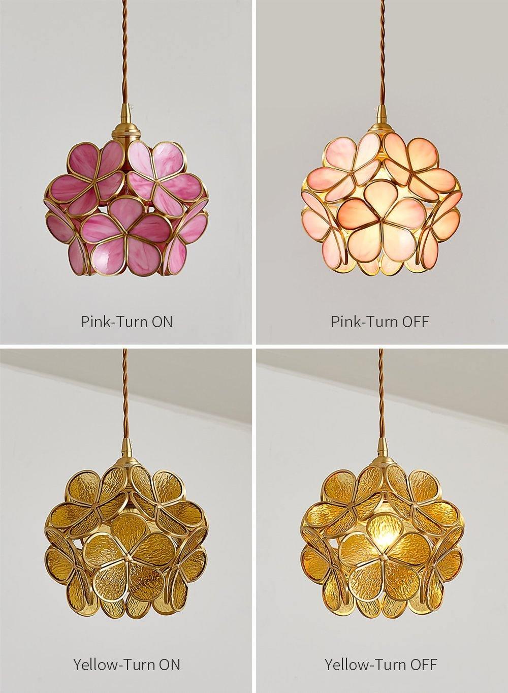 Lustra Pendant Lamp Glass Petal Shaped Kitchen - Letslighting