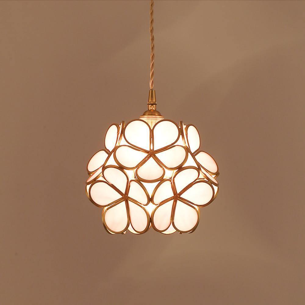 Lustra Pendant Lamp Glass Petal Shaped Kitchen - Letslighting