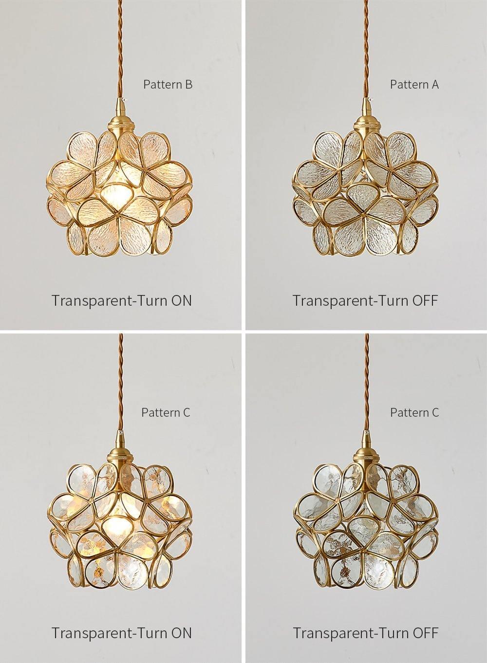 Lustra Pendant Lamp Glass Petal Shaped Kitchen - Letslighting