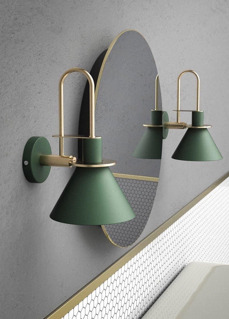 Lustra Wall Lamp Black Gold Minimalist - Letslighting