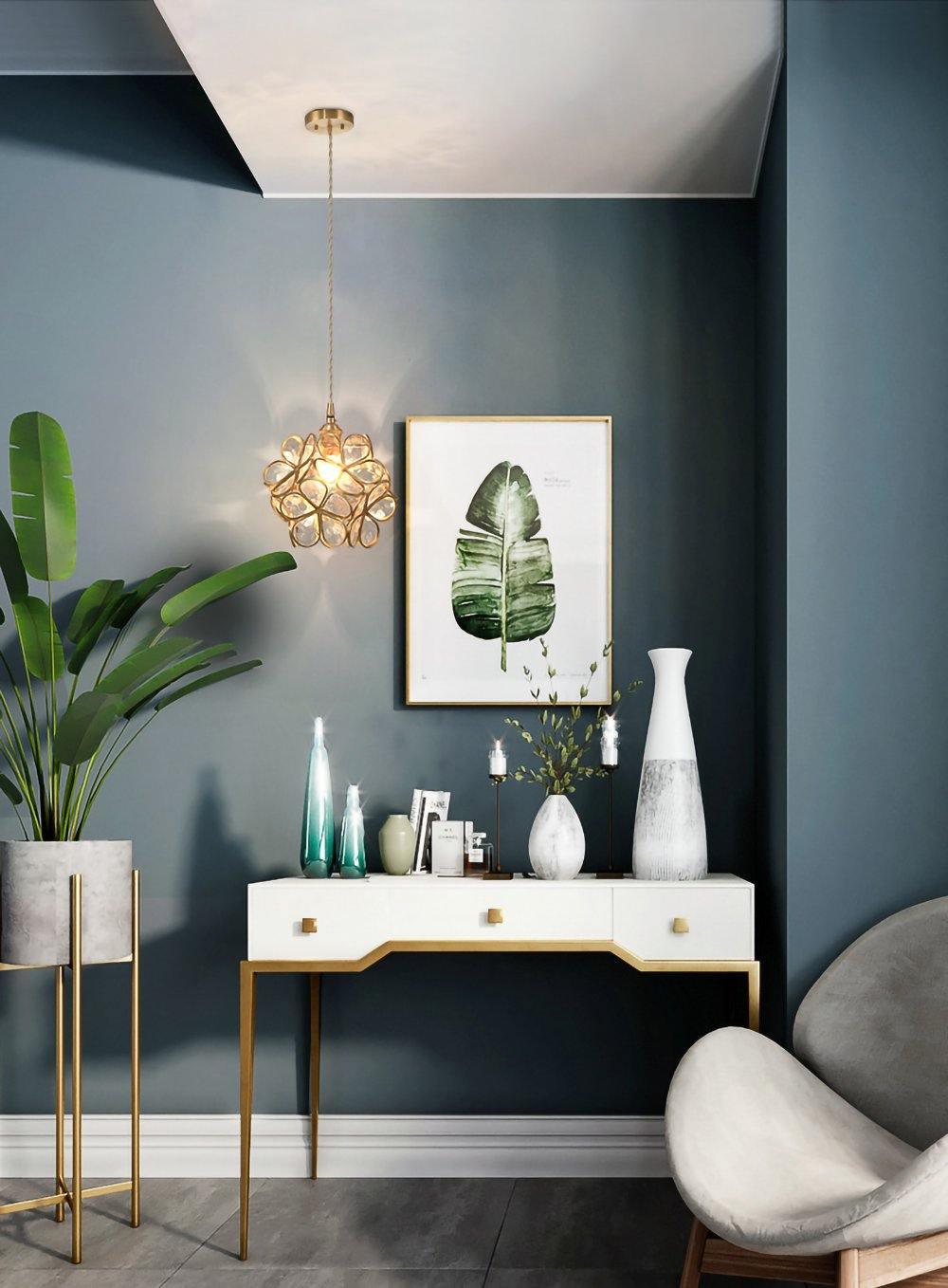 Lustra Pendant Lamp Glass Petal Shaped Kitchen - Letslighting