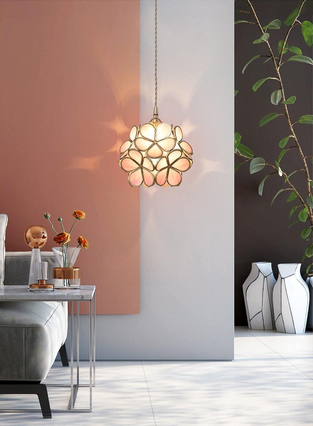 Lustra Pendant Lamp Glass Petal Shaped Kitchen - Letslighting