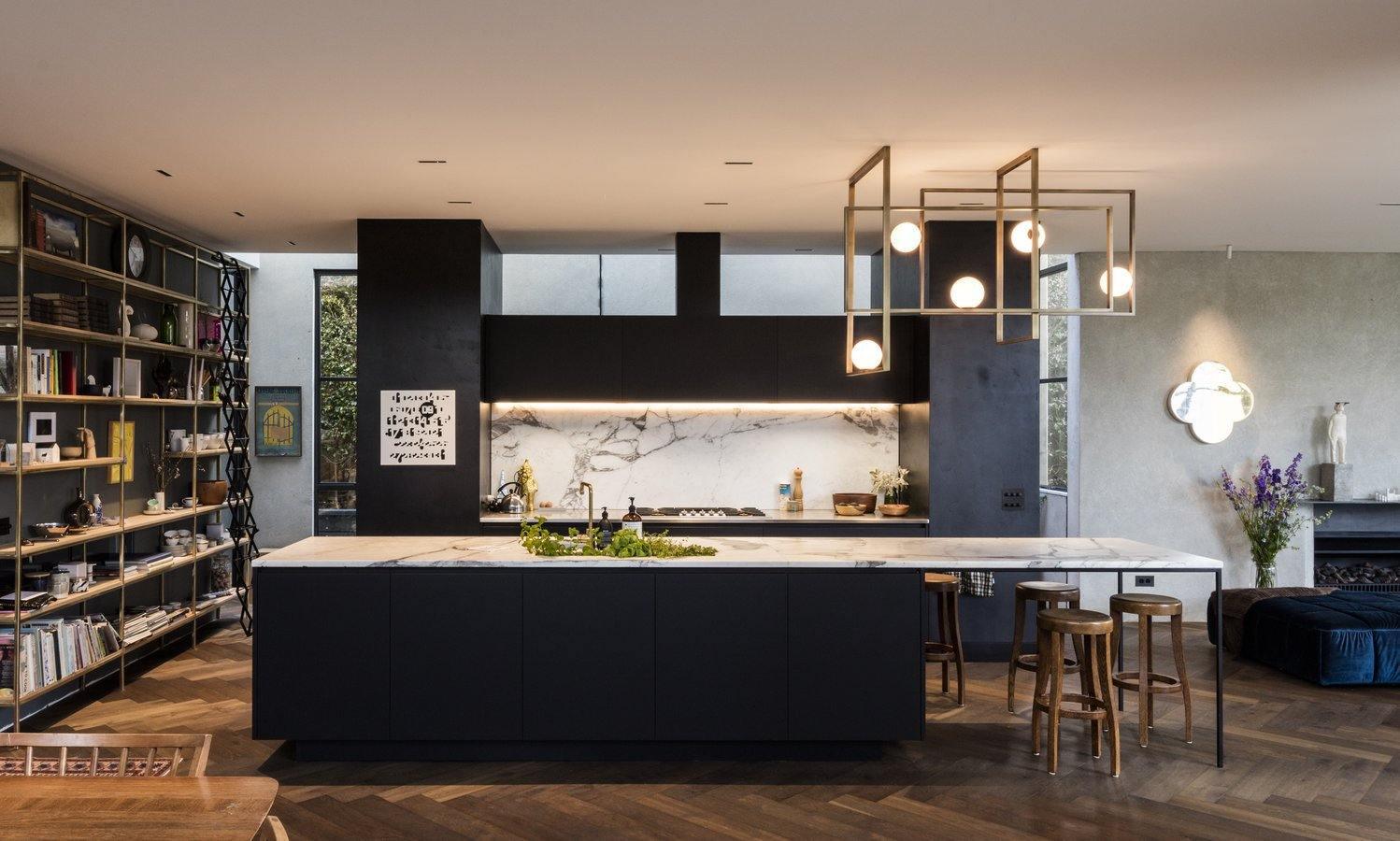 Lustra Chandelier Mondrian Glass Brass Geometric Modern - Letslighting