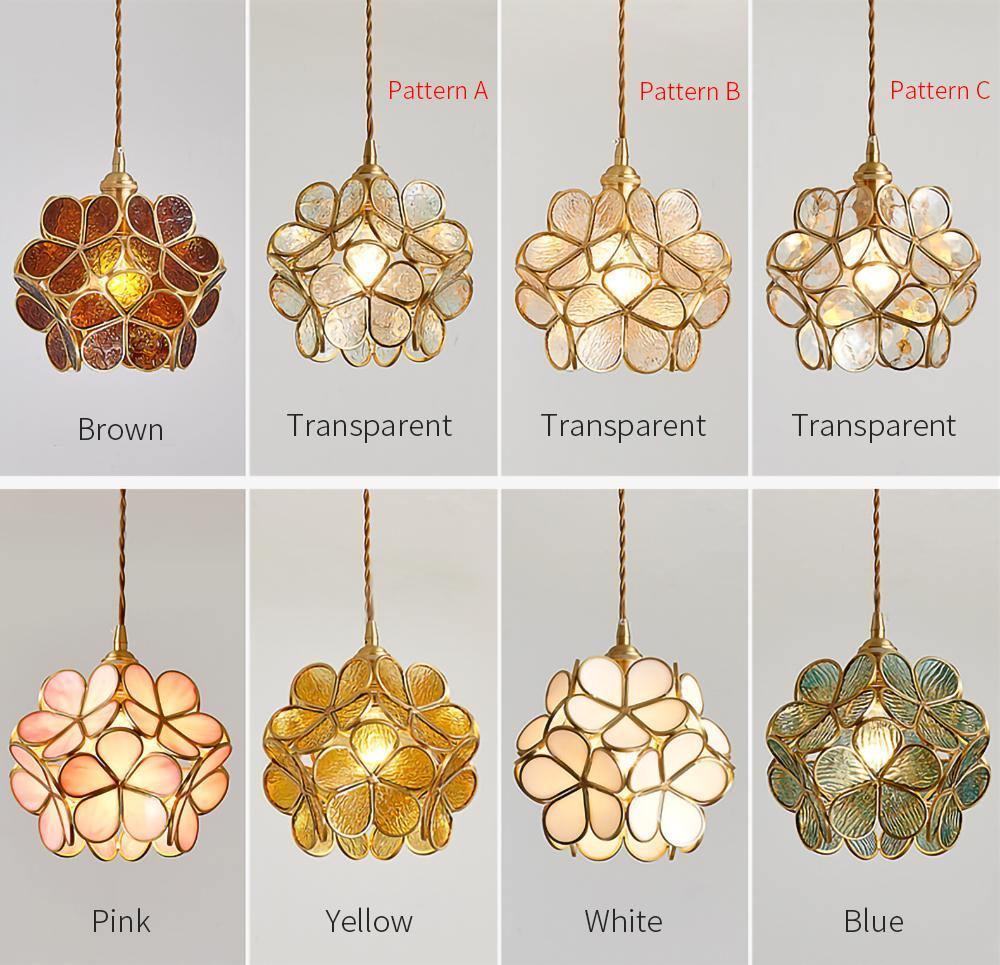 Lustra Pendant Lamp Glass Petal Shaped Kitchen - Letslighting
