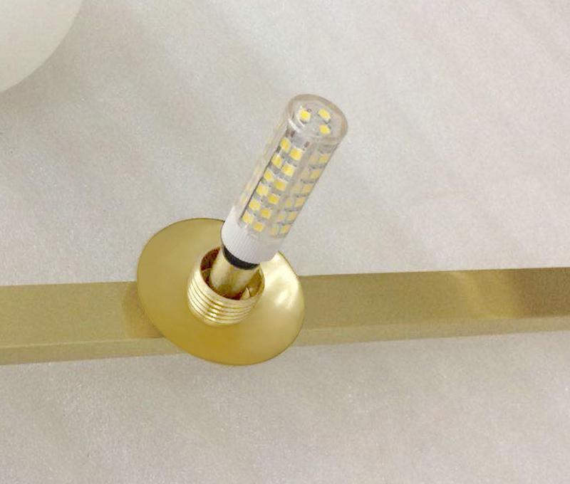 Lustra Chandelier Mondrian Glass Brass Geometric Modern - Letslighting