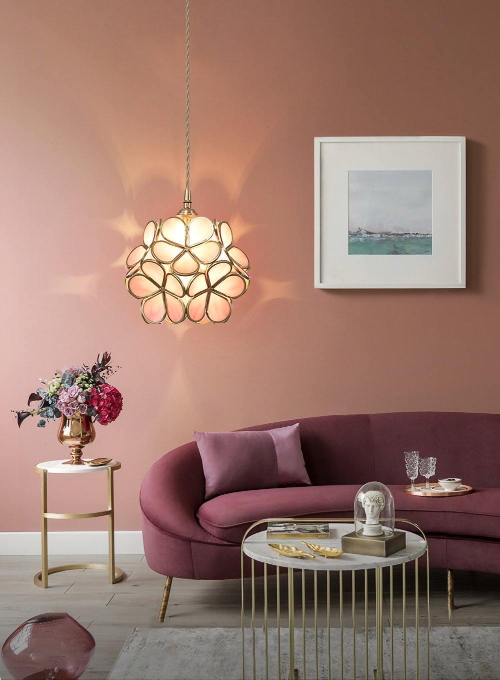 Lustra Pendant Lamp Glass Petal Shaped Kitchen - Letslighting