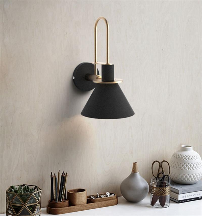 Lustra Wall Lamp Black Gold Minimalist - Letslighting